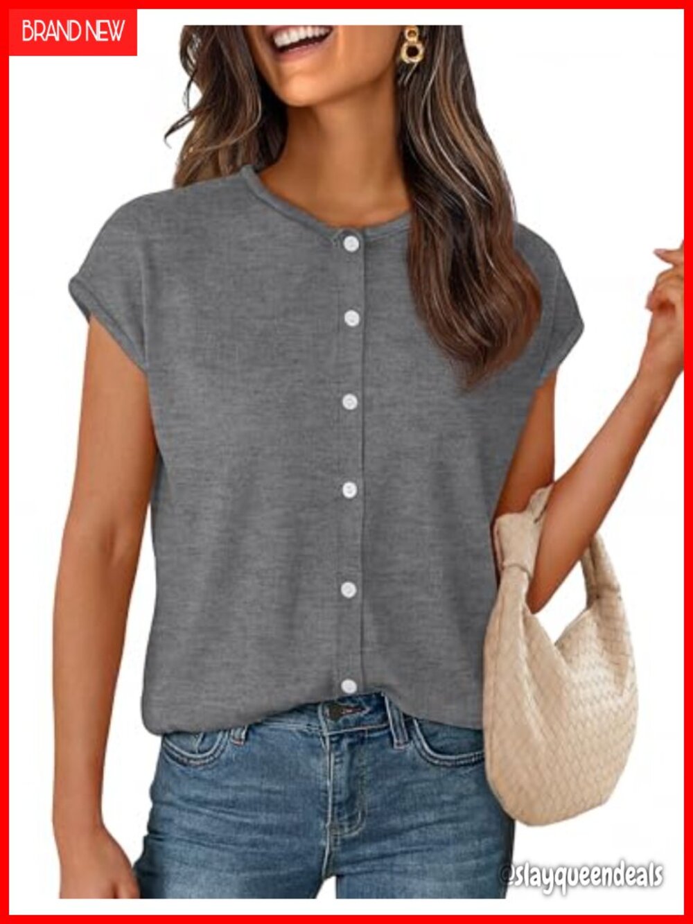 MEROKEETY Women's Cap Short Sleeve Sweater Vest Trendy Tops